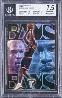 1998-99 Hoops "BAMS" #1 Michael Jordan (#48/250) - BGS NM+ 7.5